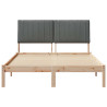 Estructura de cama Marrón 135 x 190 cm Madera de pino macizo 5