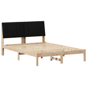 Estructura de cama Marrón 135 x 190 cm Madera de pino macizo H