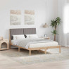 Estructura de cama Marrón 135 x 190 cm Madera de pino macizo 1