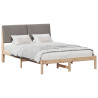 Estructura de cama Marrón 135 x 190 cm Madera de pino macizo 3