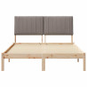 Estructura de cama Marrón 135 x 190 cm Madera de pino macizo 5