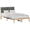 Estructura de cama Marrón 120 x 190 cm Madera de pino macizo 3