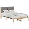 Estructura de cama Marrón 120 x 190 cm Madera de pino macizo 3