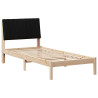 Estructura de cama Marrón 90 x 200 cm Madera de pino macizo 2