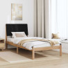 Estructura de cama Marrón 90 x 200 cm Madera de pino macizo 4