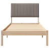 Estructura de cama Marrón 90 x 200 cm Madera de pino macizo 5