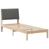 Estructura de cama Marrón 80 x 200 cm Madera de pino macizo 2