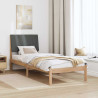 Estructura de cama Marrón 80 x 200 cm Madera de pino macizo 4