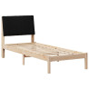 Estructura de cama Marrón 80 x 200 cm Madera de pino macizo 2