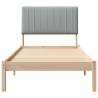 Estructura de cama Marrón 90 x 190 cm Madera de pino macizo 5