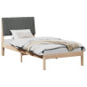 Estructura de cama Marrón 90 x 190 cm Madera de pino macizo 3