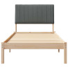 Estructura de cama Marrón 90 x 190 cm Madera de pino macizo 5