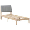 Estructura de cama Marrón 75 x 190 cm Madera de pino macizo 2