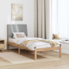 Estructura de cama Marrón 75 x 190 cm Madera de pino macizo 4