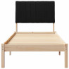 Estructura de cama Marrón 75 x 190 cm Madera de pino macizo 5
