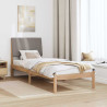 Estructura de cama Marrón 75 x 190 cm Madera de pino macizo 4
