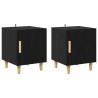 Armario de Noche 2 pcs Roble Negro 40 x 40 x 50 cm 2