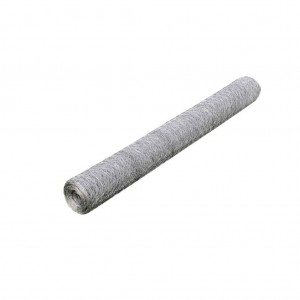 Malla de alambre de acero galvanizado plateada 25x0.75 m H