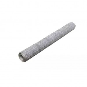 Malla de alambre de acero galvanizado plateada 25x0.75 m H