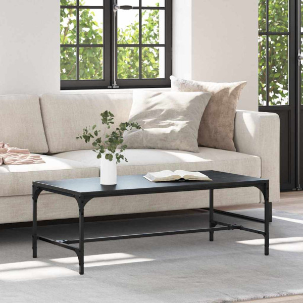 Mesa de Café Roble Negro 100 x 50 x 35 cm Madera contrachapada D