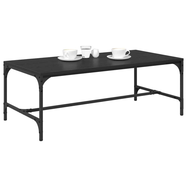 Mesa de Café Roble Negro 100 x 50 x 35 cm Madera contrachapada M 3