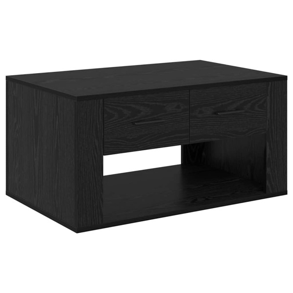 Mesa de Café Roble Negro 80 x 50 x 40 cm Madera contrachapada M 2