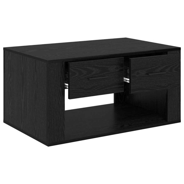 Mesa de Café Roble Negro 80 x 50 x 40 cm Madera contrachapada M 5