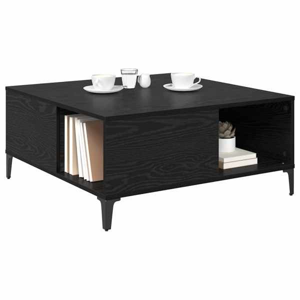Mesa de Café Roble Negro 80 x 80 x 36.5 cm Madera contrachapada M 3