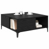 Mesa de Café Roble Negro 80 x 80 x 36.5 cm Madera contrachapada 3