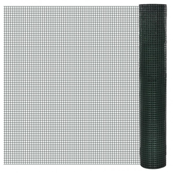 Alambrada galvanizada con revestimiento de PVC verde 25x1 m D