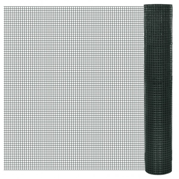 Malla de alambre de acero galvanizado verde 1x25 m D