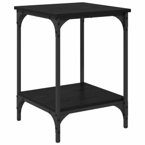 Mesa de Café Roble Negro 40 x 40 x 55 cm Madera contrachapada H