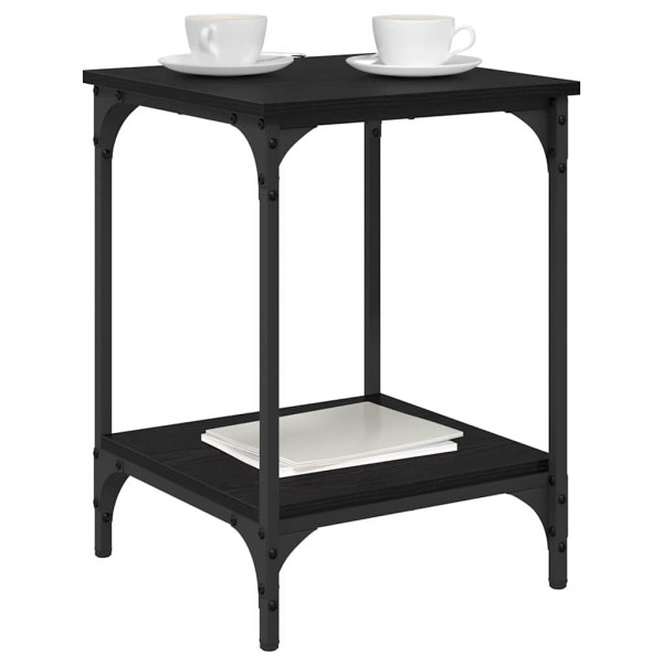Mesa de Café Roble Negro 40 x 40 x 55 cm Madera contrachapada M 3