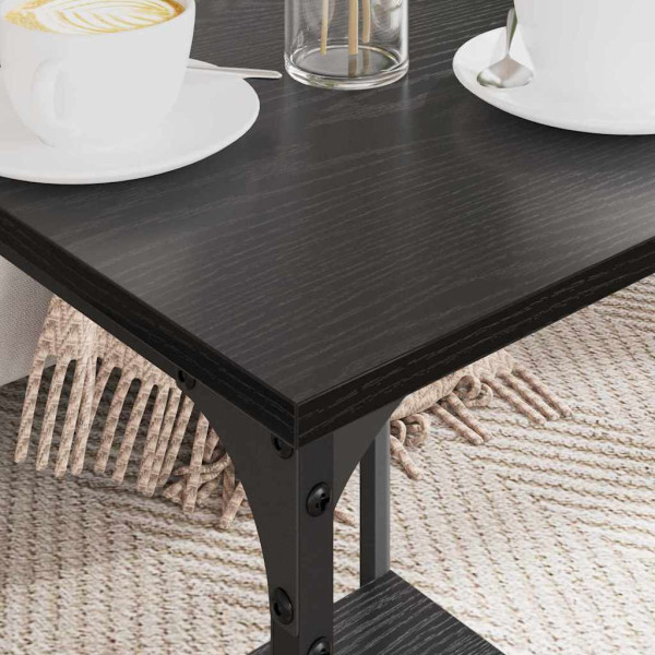 Mesa de Café Roble Negro 40 x 40 x 55 cm Madera contrachapada M 4