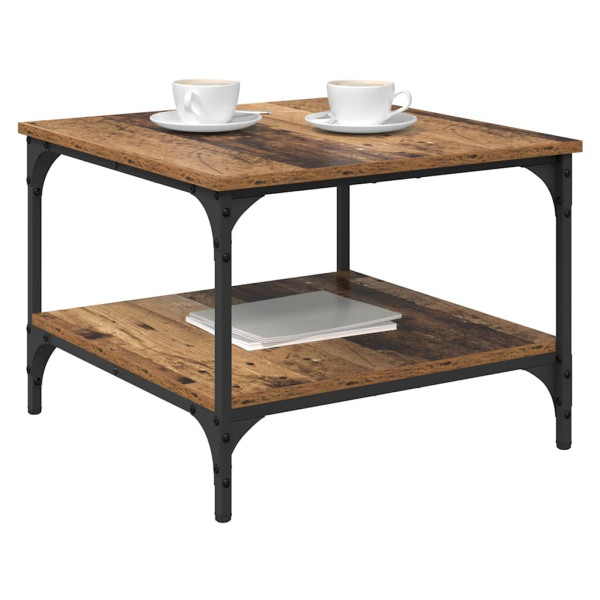 Mesa de Café Madera Vieja 55 x 55 x 40 cm Madera contrachapada M 3