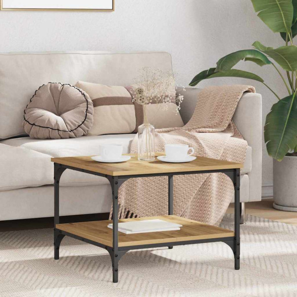 Mesa de Café Roble artesanal 55 x 55 x 40 cm D