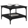 Mesa de Café Roble Negro 55 x 55 x 40 cm Madera contrachapada 3