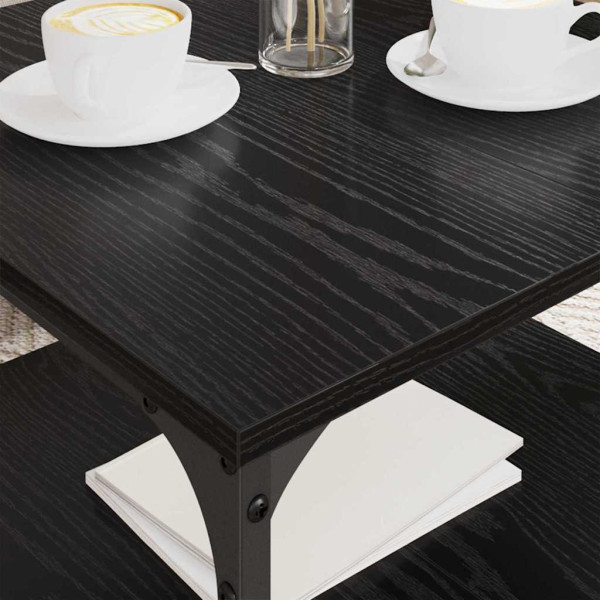 Mesa de Café Roble Negro 55 x 55 x 40 cm Madera contrachapada M 4