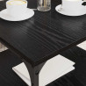 Mesa de Café Roble Negro 55 x 55 x 40 cm Madera contrachapada 4