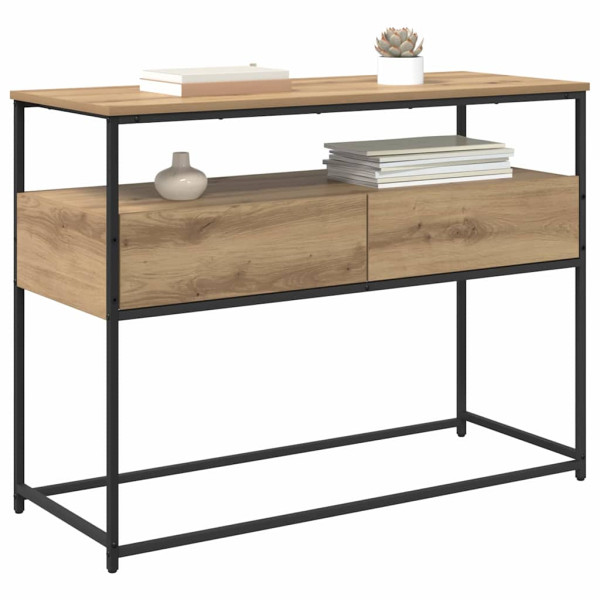 Mesa Consola con cajón Roble artesanal 100 x 40 x 75 cm M 3