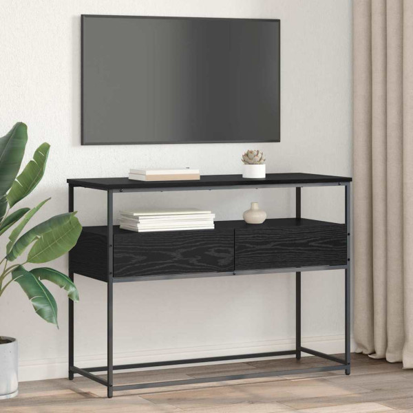Mesa Consola con cajón Roble Negro 100 x 40 x 75 cm M 4