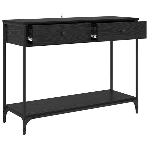Mesa Consola con cajón Roble Negro 100 x 34.5 x 75 cm M 5
