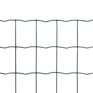 Set de euro valla acero verde 10x1.5 m H