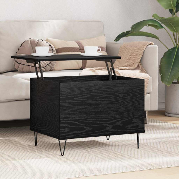 Mesa de Café Roble Negro 60 x 44.5 x 45 cm Madera contrachapada M 4