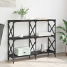 Mesa Consola Roble Negro 100 x 28 x 80.5 cm 1