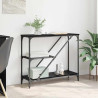 Mesa Consola Roble Negro 88.5 x 30 x 75 cm Madera contrachapada 1