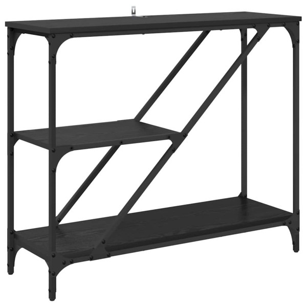 Mesa Consola Roble Negro 88.5 x 30 x 75 cm Madera contrachapada M 2