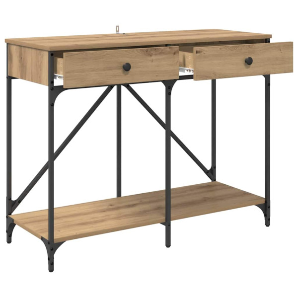 Mesa Consola con cajón Roble artesanal 100 x 39 x 78.5 cm M 5