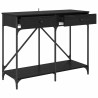 Mesa Consola con cajón Roble Negro 100 x 39 x 78.5 cm 5