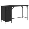 Escritorio de Computadora Roble Negro 131 x 48 x 75 cm 2